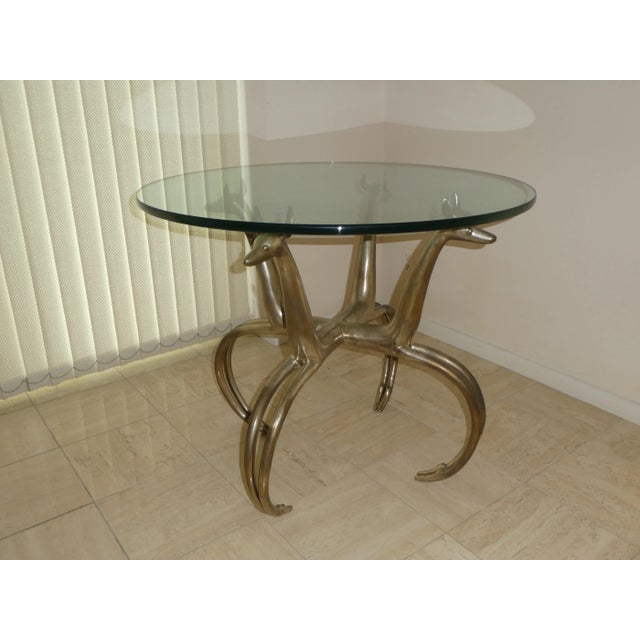 1970s Vintage Aluminum Gazelle Table For Sale In Miami - Image 6 of 13