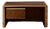 Vintage Sideboard in Elm Burl and Brass, 1960s For Sale
