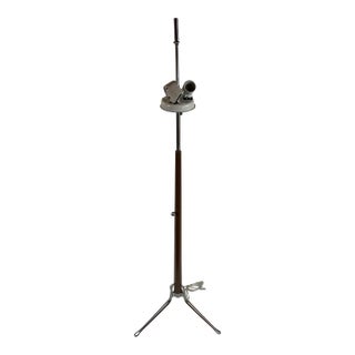 Mid Century Gerald Thurston Lightolier Wood and Metal Floor Lamp For Sale