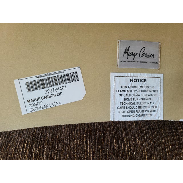 Traditional Marge Carson Grg43 Georgiana Sofa With Original Pillows For Sale - Image 3 of 13