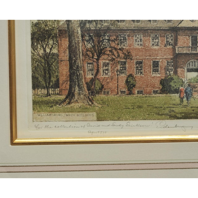 Set of 3 Josef Eidenberger Williamsburg Architectural Etchings 1977 For Sale - Image 12 of 18