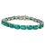 22 Carat Natural Emerald Cocktail Tennis Bracelet 14 Karat White Gold 7" For Sale - Image 15 of 18