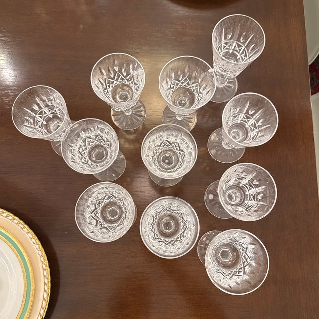 Waterford Waterford Lismore Crystal Wine Glasses, Set of Eleven For Sale - Image 4 of 12