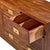 Wood Henredon Campaign Mid Century Oak and Brass Lowboy Dresser For Sale - Image 7 of 10