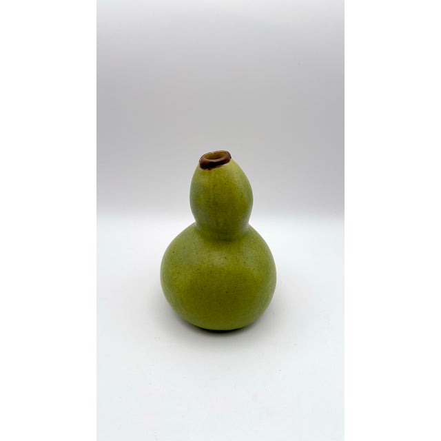 1990s 1997 Patricia Garrett Ceramic Squash Vase For Sale - Image 5 of 5