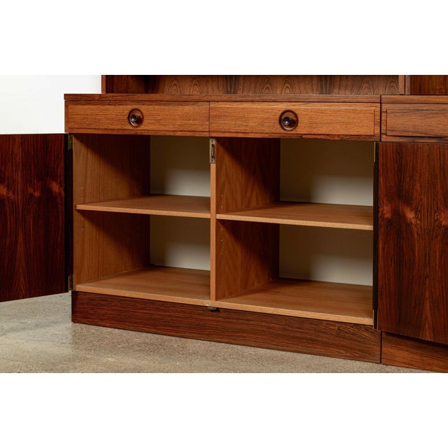 Mid-Century Modern Swedish Rosewood Wall Unit Bookcase by Bertil Fridhagen for Bodafors, 1960s For Sale - Image 14 of 18