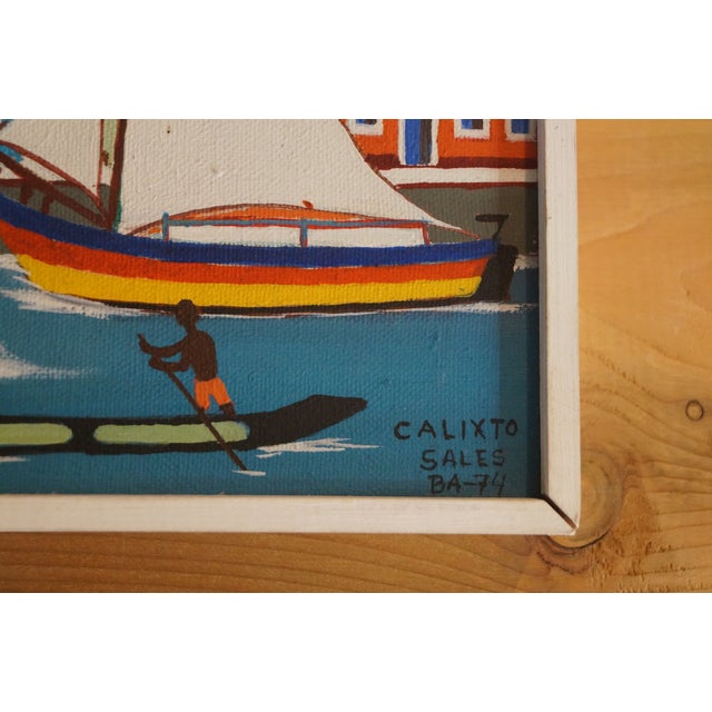 An original painting from Brazil's very beloved Bahia artist, Calixto Sales. This piece is in very good condition and...