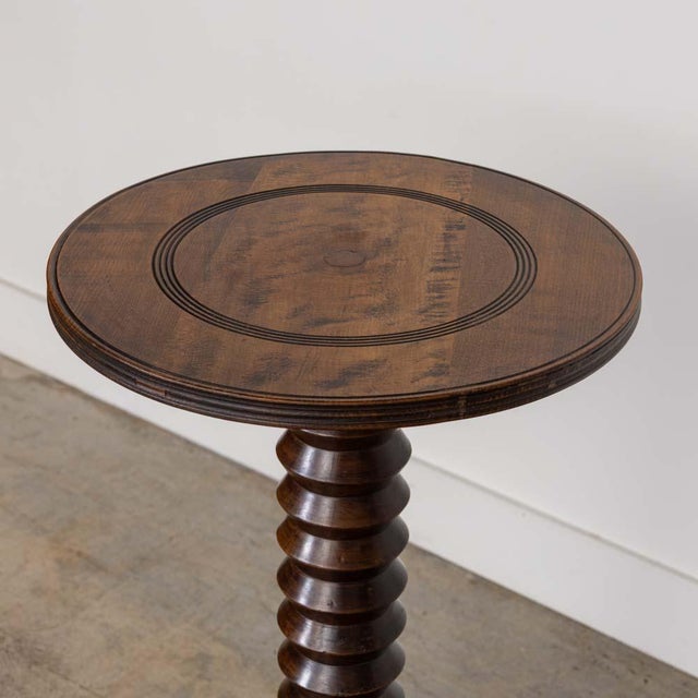 Charles Dudouyt French Carved Side Table by Charles Dudouyt For Sale - Image 4 of 9