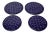 Set of Four Scandinavian Modern Indigo Enamel Trivets / Plates For Sale