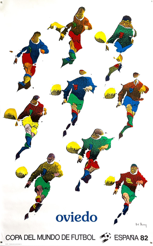 Original World Cup Poster by Pol Bury, 1982