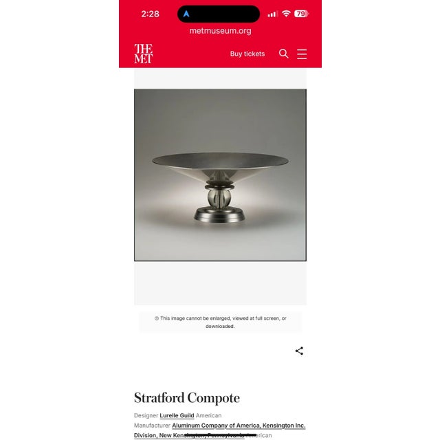 1930s 1934 Kensington Lurelle Guild Stratford Compote For Sale - Image 5 of 6