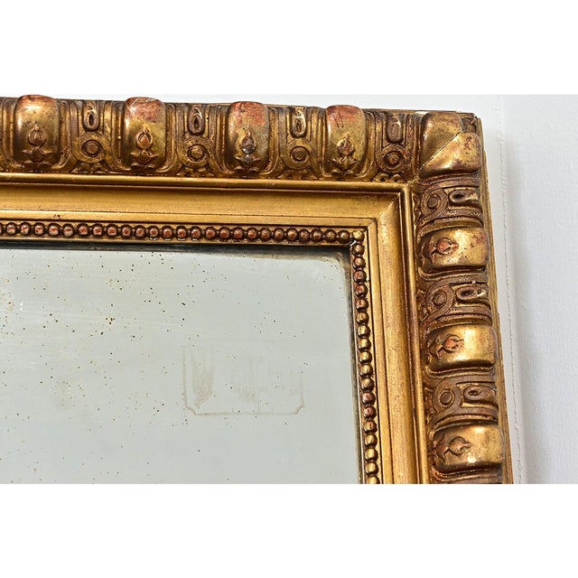 French 19th Century Tall Gold Gilt Mantel Mirror For Sale - Image 12 of 12