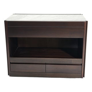 4D Bar Cabinet in Wood and Marble by Angelo Mangiarotti for Molteni, 1960s For Sale