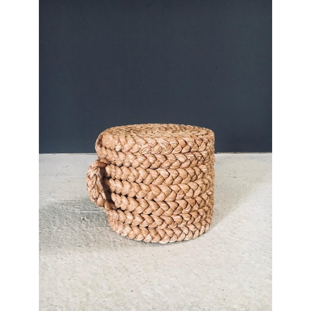 French Mediterranean Low Rope Stool from Audoux Minet, 1940s For Sale - Image 16 of 18