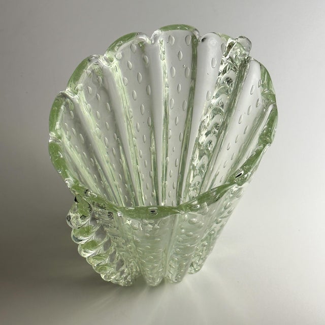 Vintage Murano Glass Vase by Barovier & Toso, Italy 1930-40s For Sale - Image 12 of 18