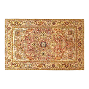 Vintage Persian Heriz Oriental Rug, Room Size, W/ Central Medallion