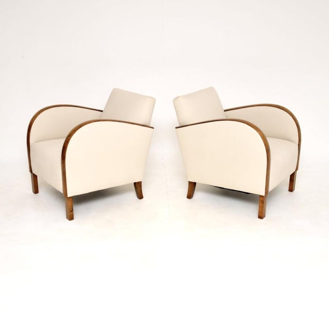 1930s Art Deco Swedish Armchairs in Satin Birch, 1930s, Set of 2 For Sale - Image 5 of 11