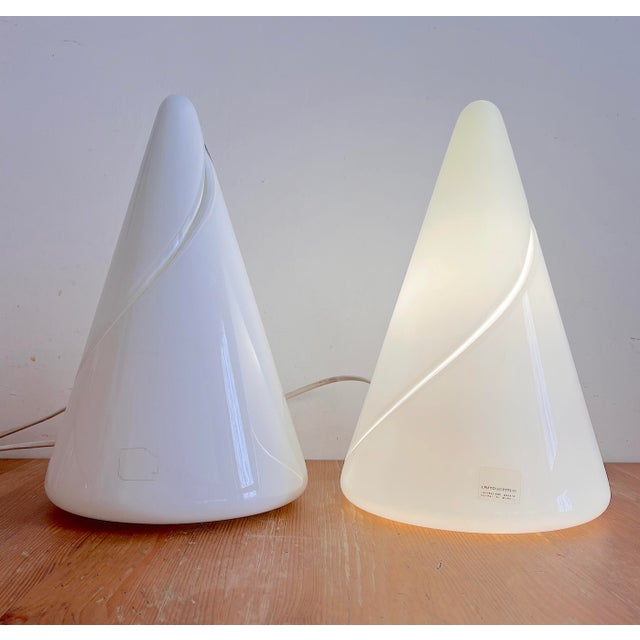 1970s Cone-Shaped Lamps in Murano Glass, 1970s, Set of 2 For Sale - Image 5 of 11