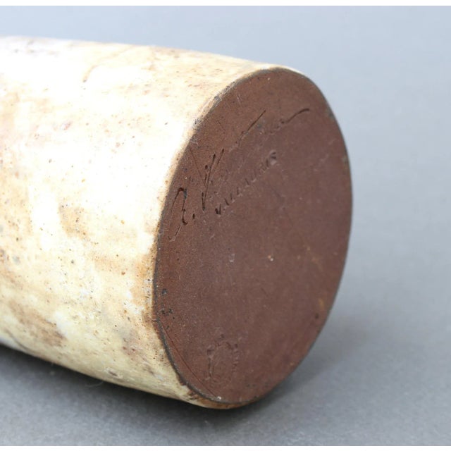 Mid-Century French Ceramic Bottle Vase by Alexandre Kostanda, 1960s For Sale - Image 11 of 12
