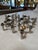 Iconic set of 10 modular candle holders by Nagel Stoff, featuring the classic interlocking design that defines mid-century...