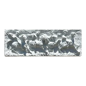 Vintage Mid-Century Modern Segura Painted Fiberglass Gladiator Wall Relief