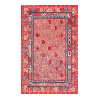 Antique Chinese Kansu Rug 5' 6" x 8' 6" For Sale