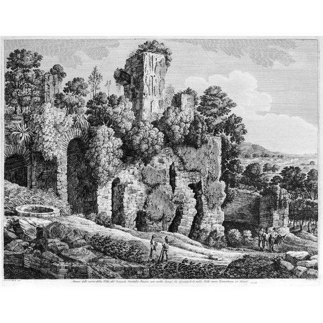 Avanzi delle rovine della Villa\. - Original Etching by L. Rossini - 1826 1826 For Sale