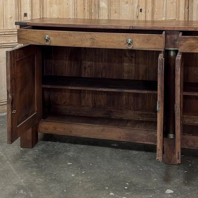Early 19th Century French Empire Period Walnut Grand Buffet For Sale - Image 15 of 18