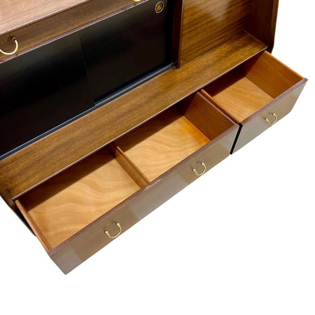 Mid 20th Century G-Plan Tola & Black Drinks Cabinet For Sale - Image 6 of 7