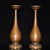 1960s Vintage Pair Solid Copper Tall Candlesticks, Elegant Pear Shape Stemmed Candle Holders, Chinoiserie Matching Altar Set For Sale - Image 5 of 9