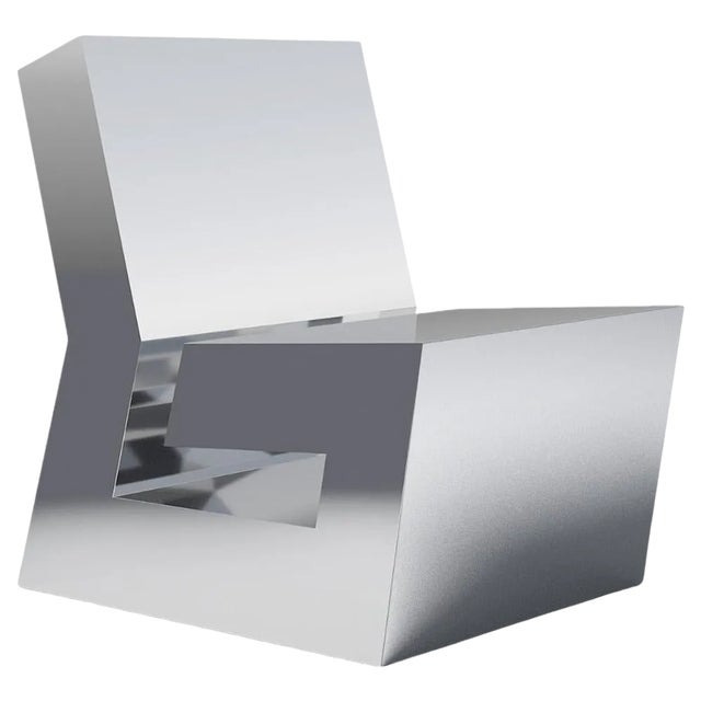 Liquid Steel Labirint Lounge Chair by Andrea Giomi For Sale