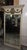 Wood Louis XVI Style Trumeau Mirror with Cream Painted Wood Frame For Sale - Image 7 of 9