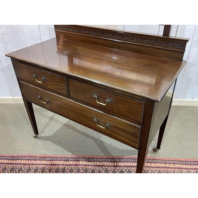 English Mahogany Dressing Table, Early 20th Century For Sale - Image 4 of 16
