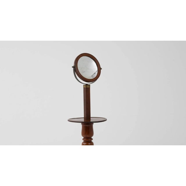 Auburn 19th Century French Wooden Shaving Mirror For Sale - Image 8 of 10