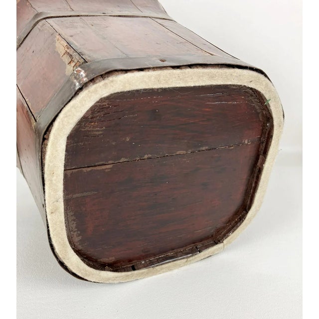 Brown Antique Chinese Teapot Caddy Carved Wood For Sale - Image 8 of 9