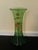 Boho Chic Vintage 50s Green Glass Vase For Sale - Image 3 of 8