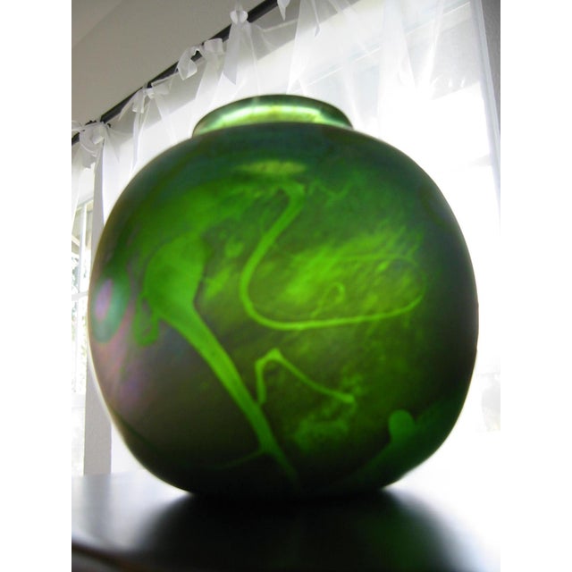 Loren Chapman California Artist Abstract Expressionist Signed Glass Vase For Sale - Image 12 of 18