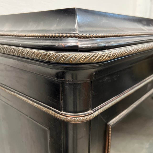 1870s French Cabinet With Brass Inlay For Sale - Image 4 of 12