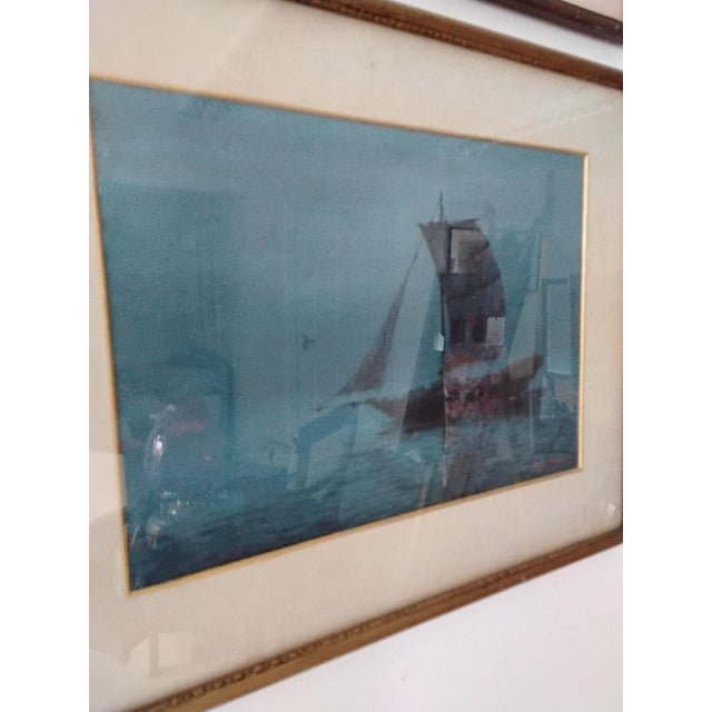 Pair of Japanese Watercolours by Aguri Yoshida. Aguri was in fact the sister in law of the more famous Hiroshi Yoshida....