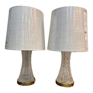1980s Hollywood Regency Waterford Lismore Crystal - Pair For Sale