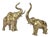 Pair of Large Brass Good Luck Elephant Sculpture Figures Over 2ft Tall For Sale