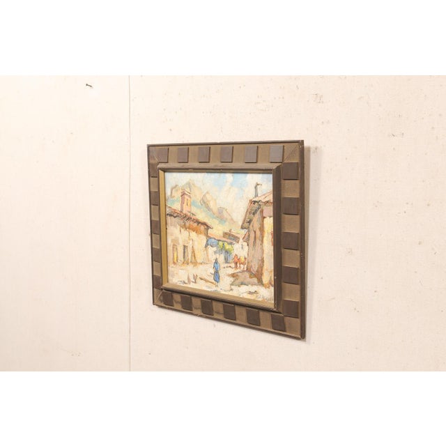 Mid-Century S. Europe Streetscape Painting For Sale - Image 12 of 12
