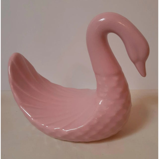 Pink ceramic swan. The original sticker is gone but it is made in Japan. Long swan neck is so graceful. This perfect as a...