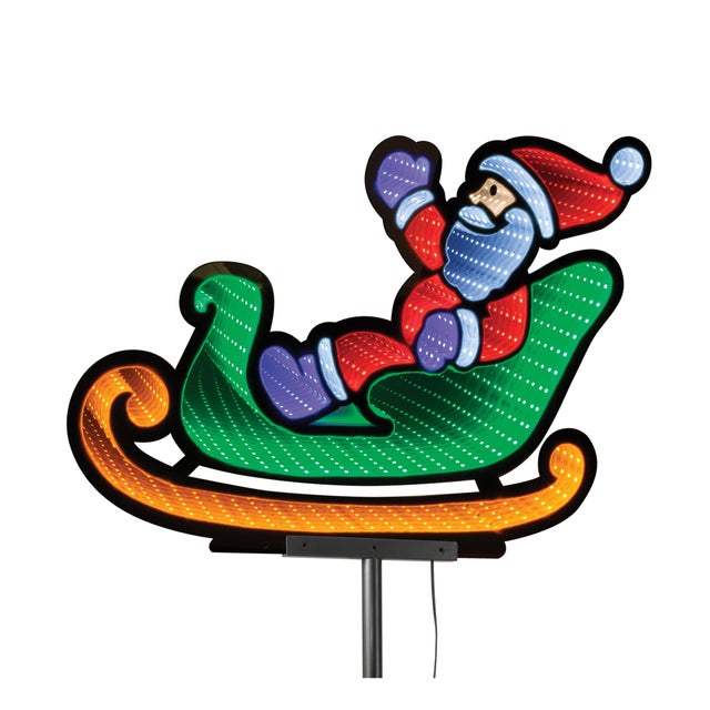 2020s Santa and Sleigh Pathway Light Ekkolight (Set of 4) For Sale - Image 5 of 5