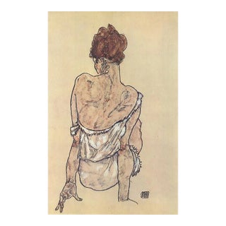 Egon Schiele Woman Seated in Underwear, 1994 Lithograph For Sale