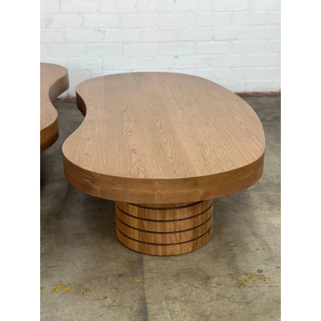 Handcrafted Ribbed Free Form Coffee Table For Sale - Image 4 of 12