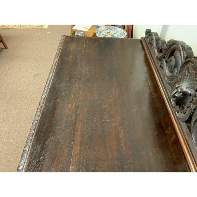 Edwards & Roberts Victorian Gothic Walnut Server For Sale - Image 11 of 12