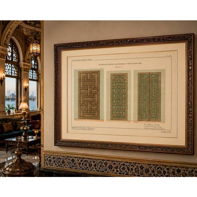Gold Antique Ottoman Door Panels Print by Raymond, Yenişehir, Turkey, 1924 For Sale - Image 8 of 9