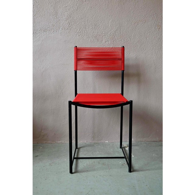 Spaghetti Chairs in Red PVC by Giandomenico Belotti, Italy, 1980s For Sale - Image 6 of 14