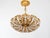 1960s Gilt Brass & Faceted Crystal Pendant Lamp For Sale - Image 10 of 10